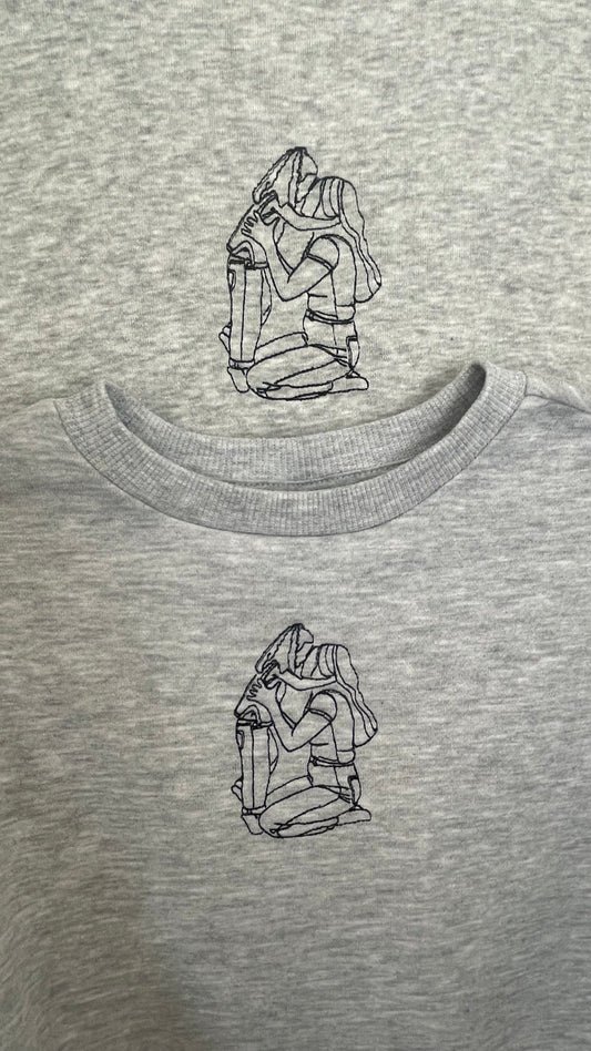 Mini & Me - Line Drawing Portrait Embroidery