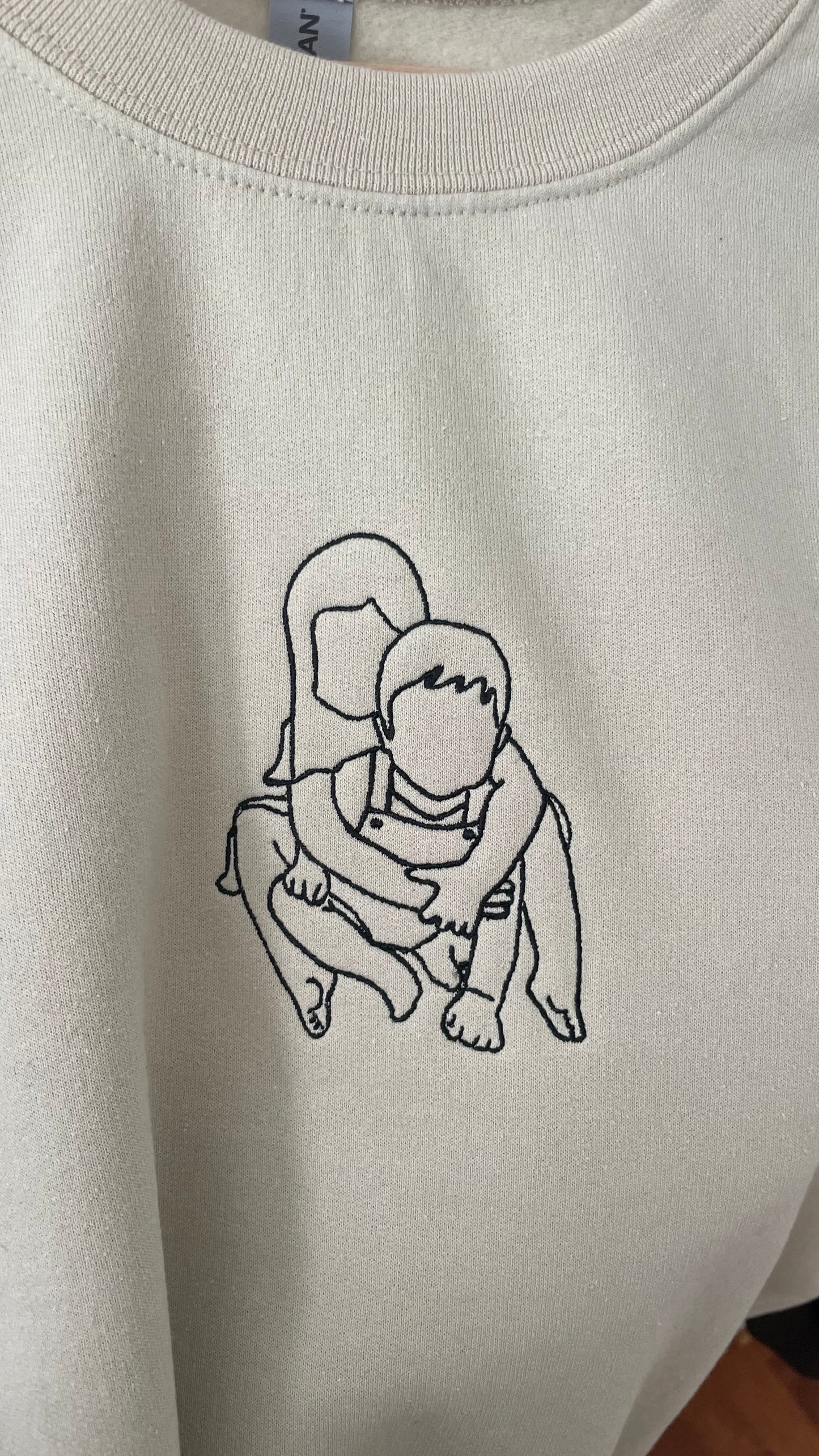 Line Drawing Portrait Embroidery