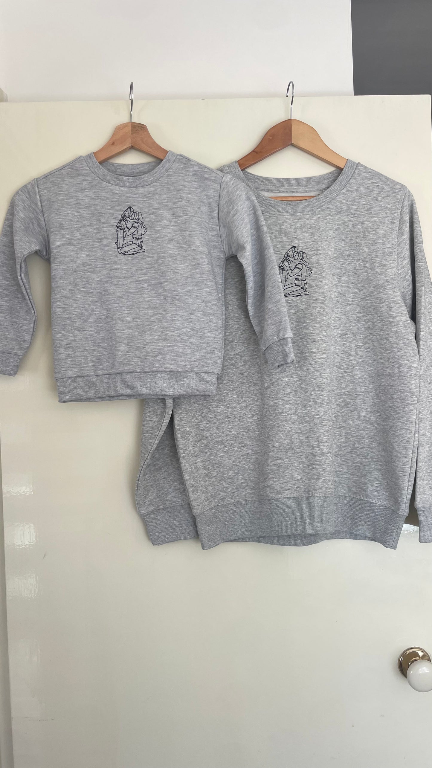 Mini & Me - Line Drawing Portrait Embroidery