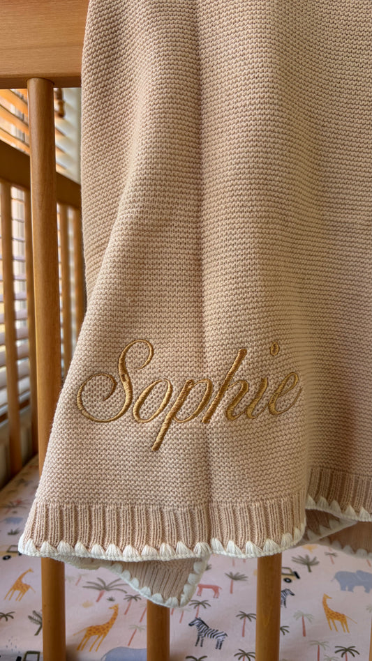 Personalised Name Baby Blankets - Gender Neutral