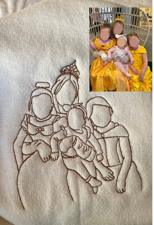 Outline Portrait Embroidery