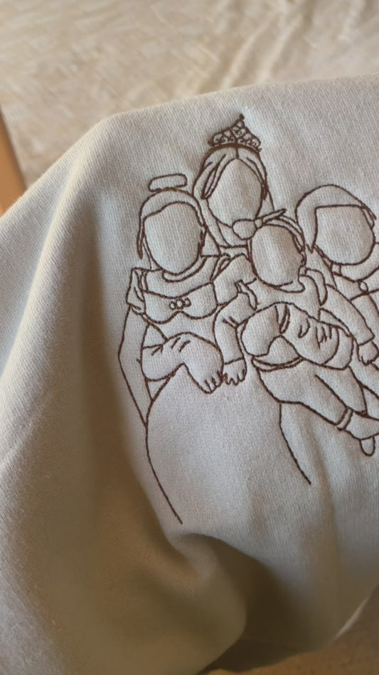 Outline Portrait Embroidery